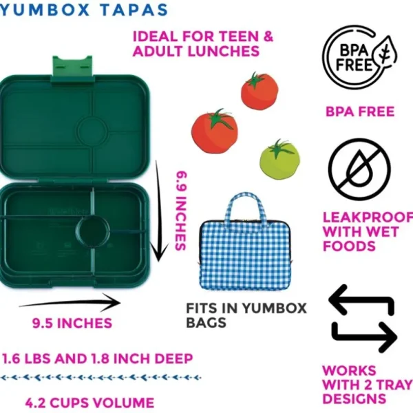 Tapas 5 Rum, Green/Jungle*Yumbox Online