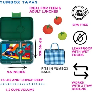Tapas 4 Rum, Green/Race Car*Yumbox Cheap